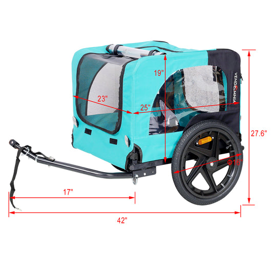 Foldable Pet Bicycle Trailer Stroller for Dogs and Cats – Lightweight, Durable, and Easy to Connect!