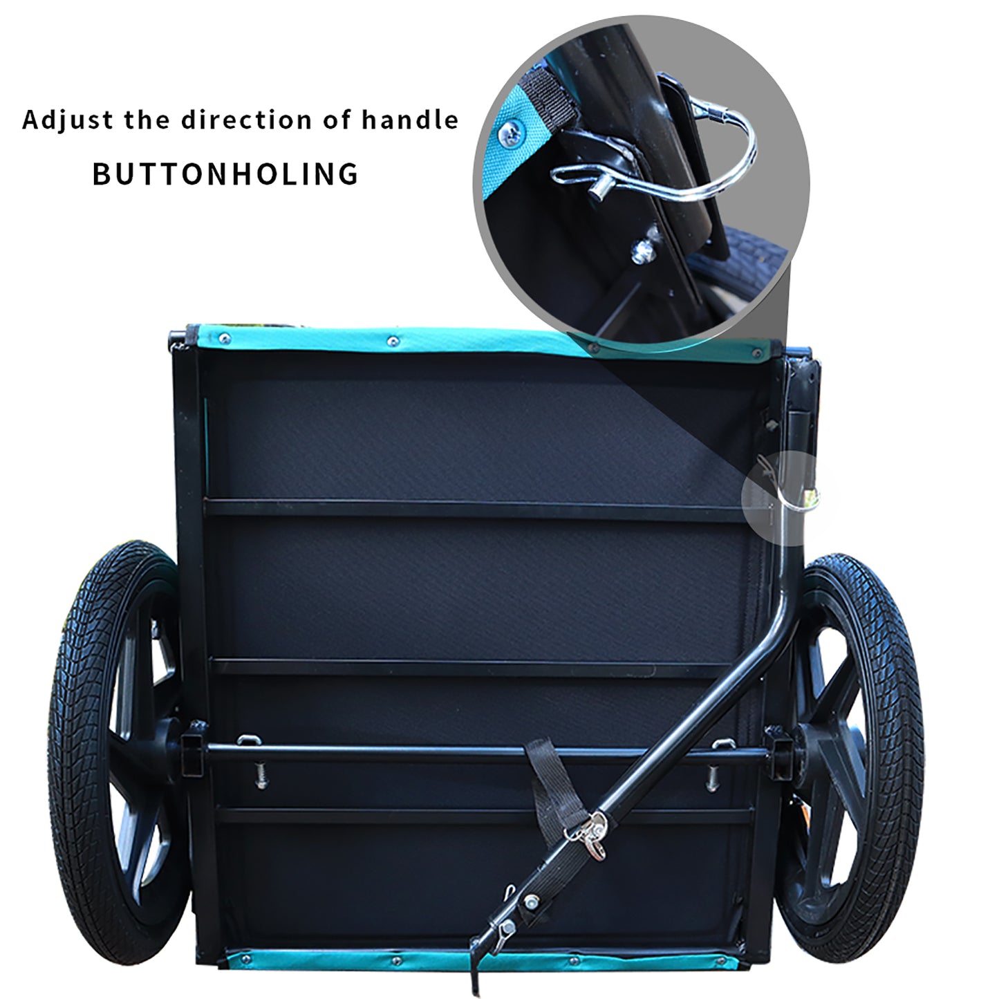 Foldable Pet Bicycle Trailer Stroller for Dogs and Cats – Lightweight, Durable, and Easy to Connect!