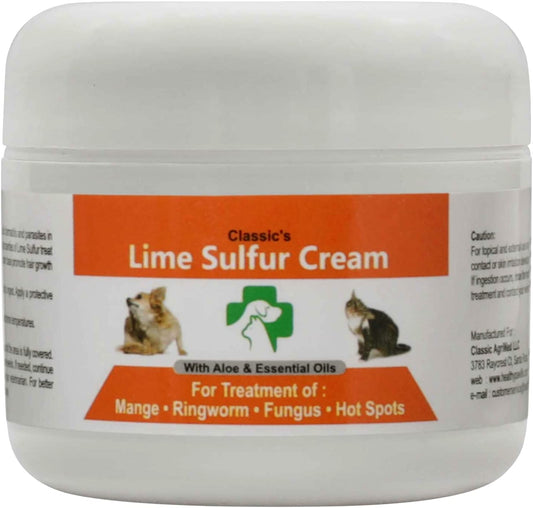 Classic's Lime Sulfur Cream and Veterinary Treatment - Pet Skin Relief