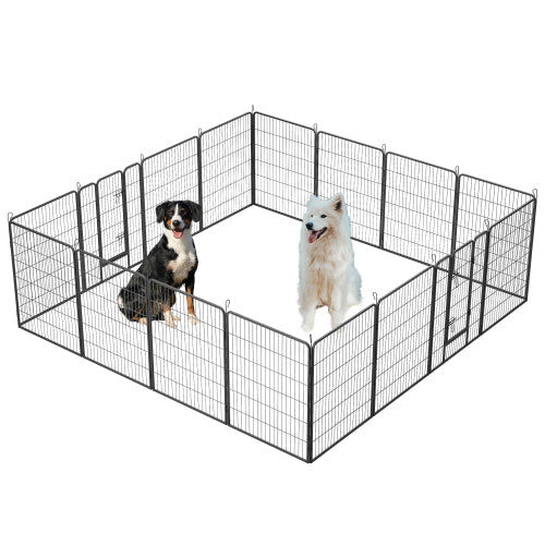 Foldable Dog Pen for Indoor & Outdoor Use – 16 Panels, Rust-Resistant