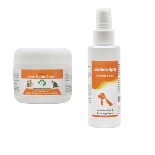 Lime Sulfur Pet Skin Cream and Spray - Soothes Itchy Skin