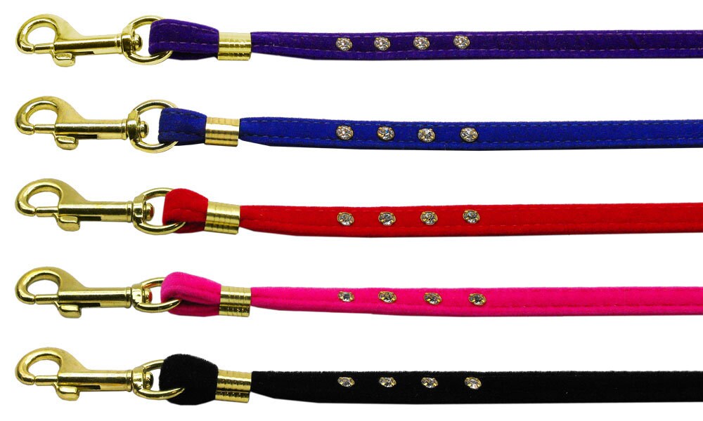 Luxurious Rhinestone & Velvet Leash for Dogs and Cats – Matching Velvet Collars Available