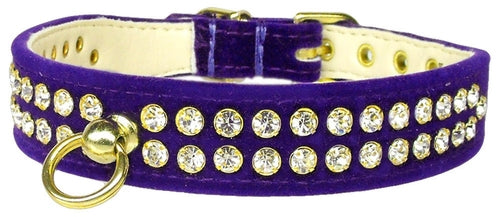 Crystal Velvet Dog & Pet Collar – Elegant Velvet with Rhinestone Sparkle,  in Multiple Colors & Sizes