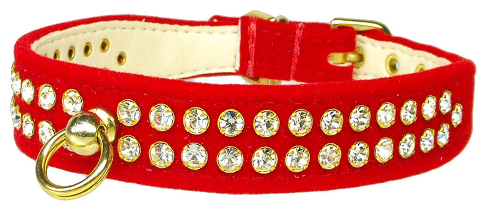 Crystal Velvet Dog & Pet Collar – Elegant Velvet with Rhinestone Sparkle,  in Multiple Colors & Sizes