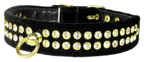 Crystal Velvet Dog & Pet Collar – Elegant Velvet with Rhinestone Sparkle,  in Multiple Colors & Sizes