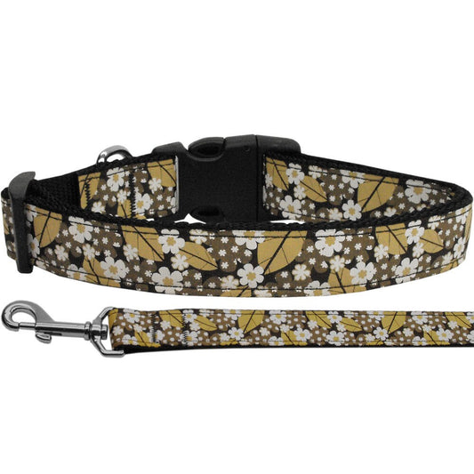 Autumn Leaves and Flowers Pet Collar or Leash – Stylish & Durable