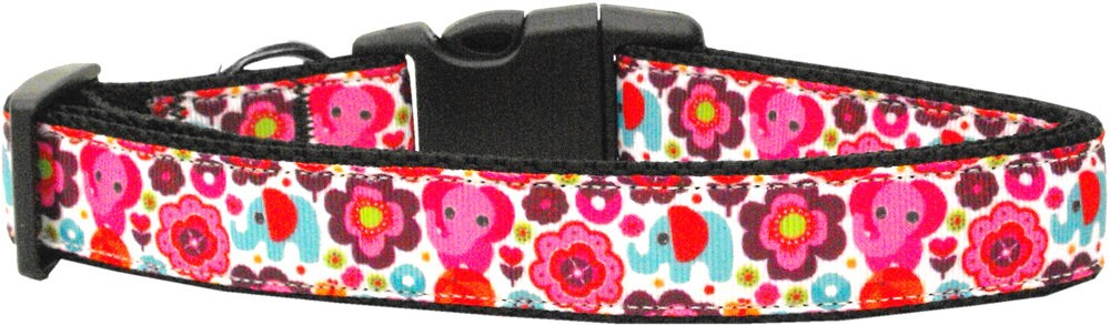 Colorful Elephant and Flowers Collar or Leash - Free Shipping