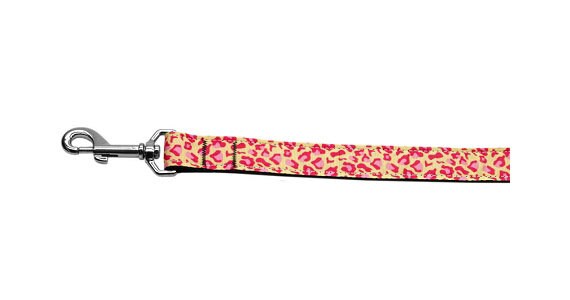 Tan and Pink Leopard Pet Collar or Leash – Durable & Stylish