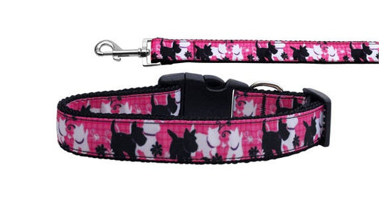 Scottish Terrier Print Dog Collar or Leash – Stylish & Durable for Your Furry Friend