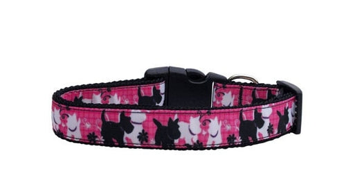 Scottish Terrier Print Dog Collar or Leash – Stylish & Durable for Your Furry Friend
