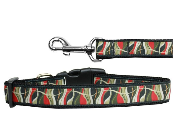 Dog & Cat Nylon Collar and Leash – Lava Lamp Pattern