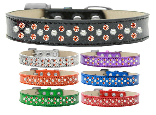 Fancy Crystal and Pearl Dog Collar - A Touch of Elegance for Your Best Friend!