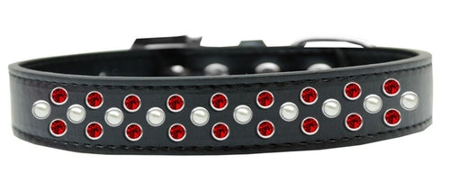 Red Rhinestone & Pearl Fashion Dog Collar - Style for Your Furry Friend