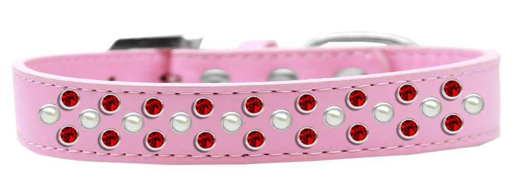 Red Rhinestone & Pearl Fashion Dog Collar - Style for Your Furry Friend
