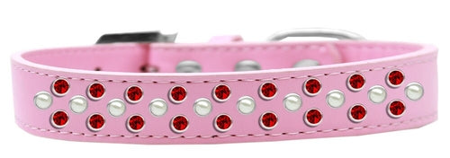 Red Rhinestone & Pearl Fashion Dog Collar - Style for Your Furry Friend