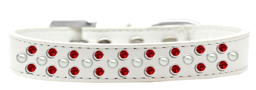 Red Rhinestone & Pearl Fashion Dog Collar - Style for Your Furry Friend