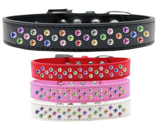 Dog & Pet Fashion Collar with colorful rhinestone crystals