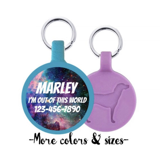 Galaxy Pet ID Tag for Dogs & Cats Eco-plastic