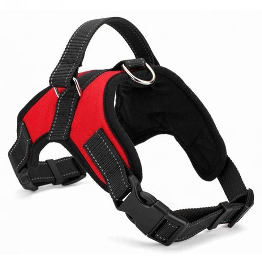 Adjustable Dog Pet Harness - Red & Black
