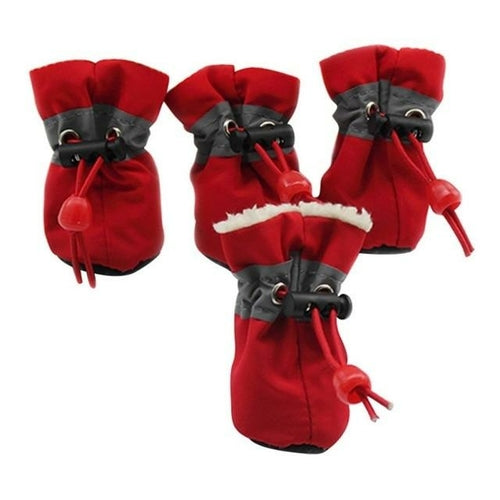Dogs Winter Warm Shoes – 4 PCS Set for Cold Weather Protection