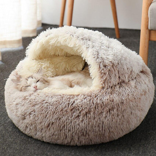 The Cozy Nest Bed Hideaway: The Ultimate 2-in-1 Retreat for Cats and Small Dogs