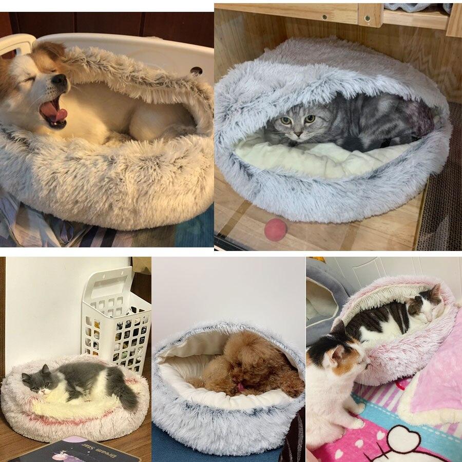 The Cozy Nest Bed Hideaway: The Ultimate 2-in-1 Retreat for Cats and Small Dogs