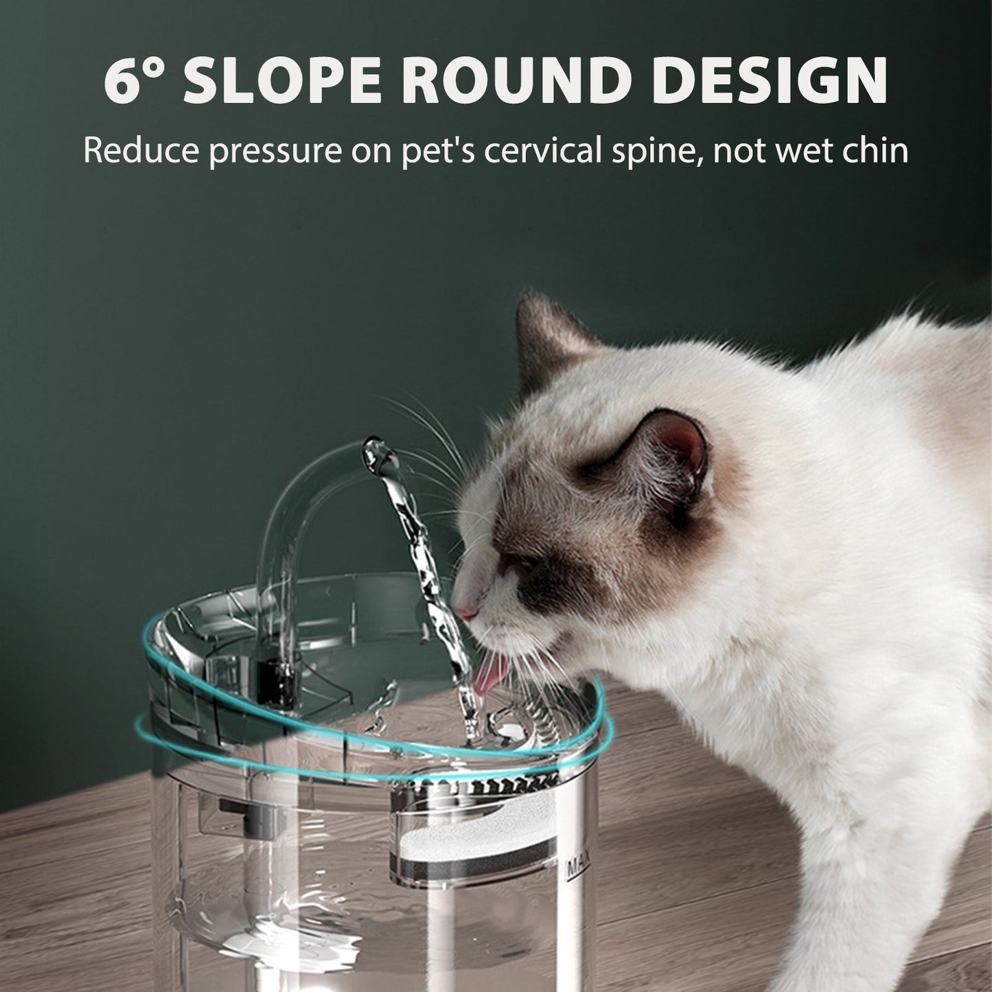 68 fl oz Automatic Pet Water Fountain – Two Flow Modes for Hydrated Pets